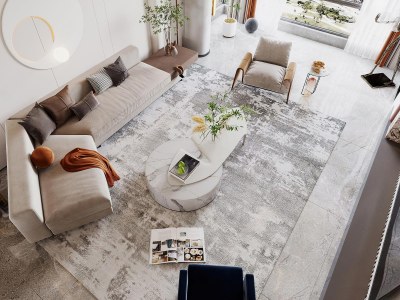 现代客厅3D模型下载